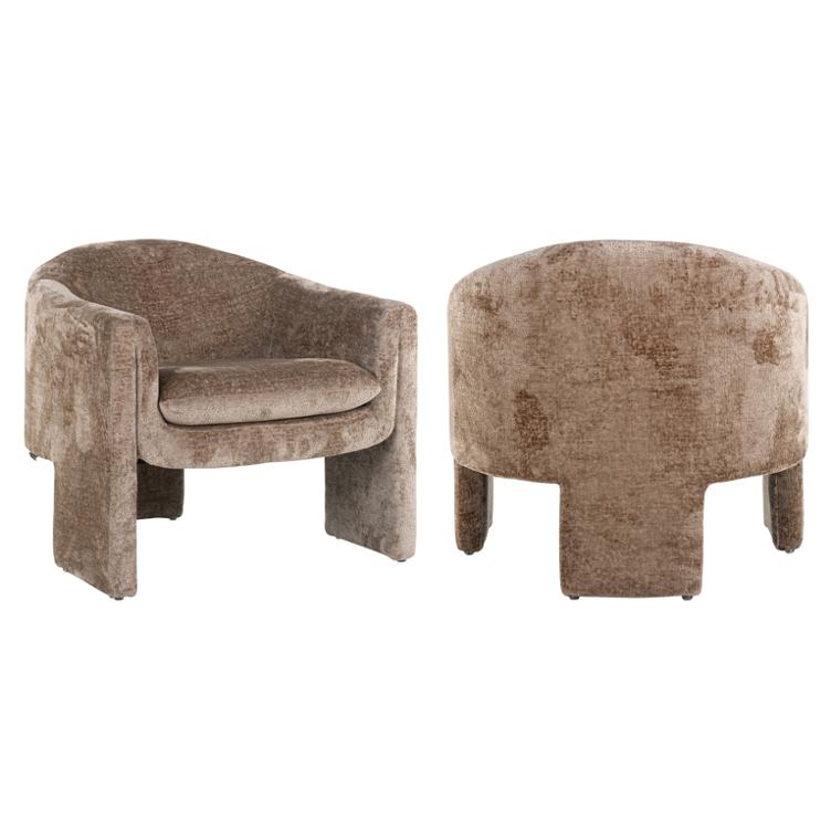Sessel Charmaine taupe chenille (Bergen 104 taupe chenille)